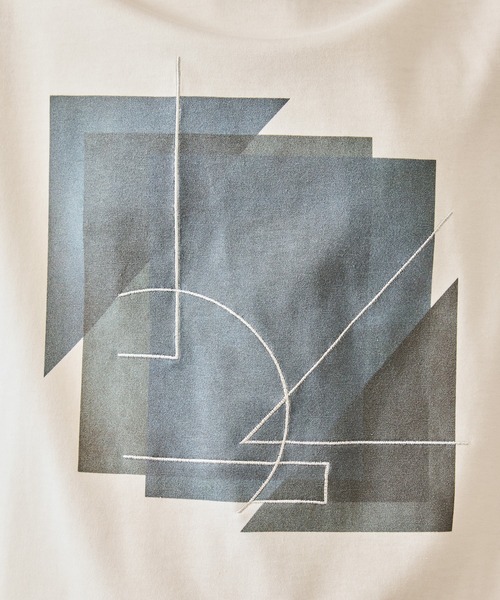 JUNRED(ジュンレッド)の「ジオメトリックアートTシャツ(Tシャツ/カットソー・メンズ・ホワイト/ブラック・S/M/L)」の14枚目の写真