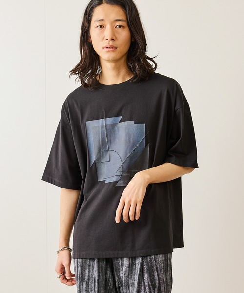 JUNRED(ジュンレッド)の「ジオメトリックアートTシャツ(Tシャツ/カットソー・メンズ・ホワイト/ブラック・S/M/L)」の16枚目の写真
