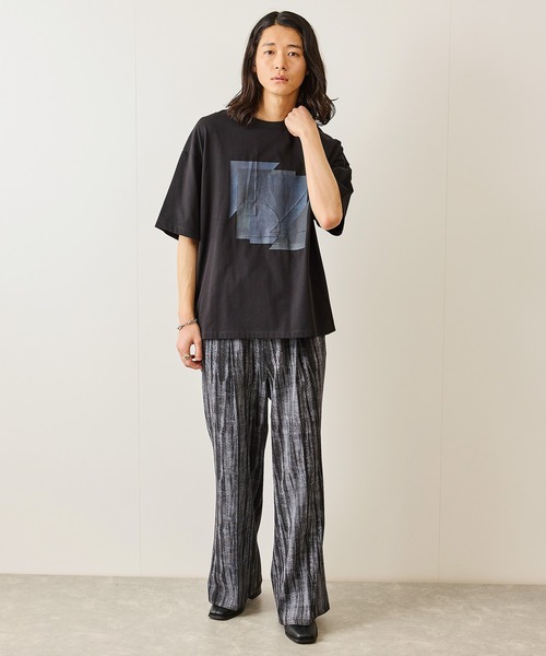 JUNRED(ジュンレッド)の「ジオメトリックアートTシャツ(Tシャツ/カットソー・メンズ・ホワイト/ブラック・S/M/L)」の19枚目の写真