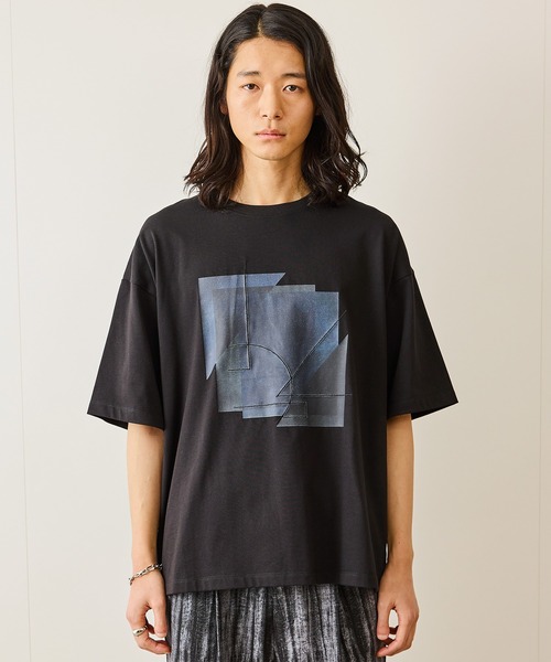 JUNRED(ジュンレッド)の「ジオメトリックアートTシャツ(Tシャツ/カットソー・メンズ・ホワイト/ブラック・S/M/L)」の20枚目の写真