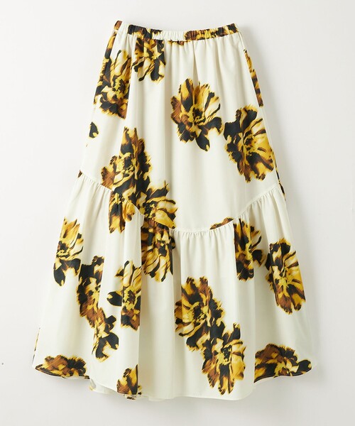 EMMEL REFINES（エメルリファインズ）の「＜EMMEL REFINES＞EM ビッグフラワー ヘムギャザー スカート（スカート・レディース・ブラック/オフホワイト・S/M/XS）」の22枚目の写真