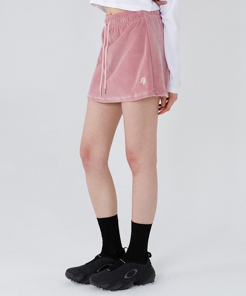 muahmuah(ムーアムーア)の「A'GEM/9 × .kom 『muah muah/ムーアムーア』 VELOUR TRAINING SKIRT/ベロア トレーニング スカート(スカート・レディース・ベージュ/ピンク/ブラック/グレー・FREE)」の12枚目の写真