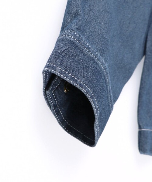 BRANSHES（ブランシェス）の「配色デニムジャケット（デニムジャケット・キッズ・ブルー・140/130/120/110/100/90/150）」の12枚目の写真