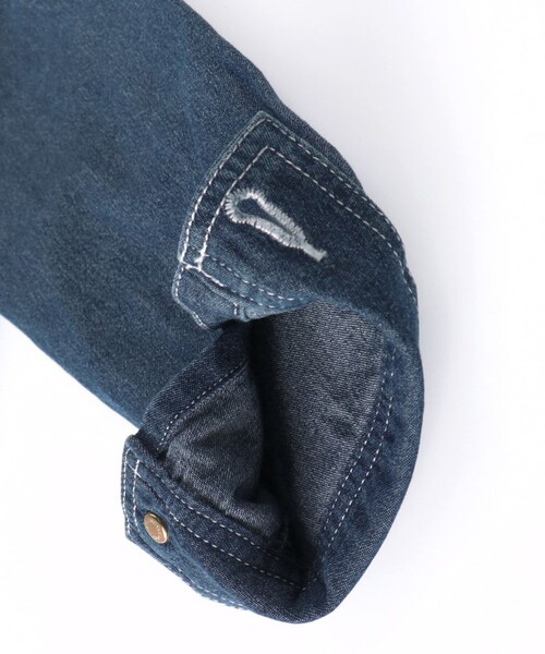 BRANSHES（ブランシェス）の「配色デニムジャケット（デニムジャケット・キッズ・ブルー・140/130/120/110/100/90/150）」の13枚目の写真