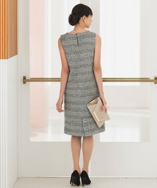 Rebloom（リブルーム Rebloom Reb loom）の「【セットアップ対応/洗える/セレモニースーツ】ツイードノースリーブワンピース 単品 ≪卒園式 入園式 ママスーツ≫（スーツスカート・レディース・ホワイト/ブラック・S/L/M）」の19枚目の写真