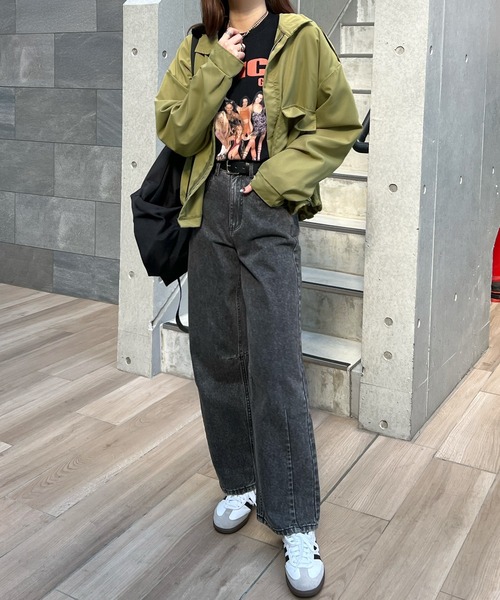 Futier land(フューティアランド)の「スタンドカラーダブルポケットジャケット(ブルゾン・レディース・カーキ/ブラック/ベージュ・FREE)」の15枚目の写真