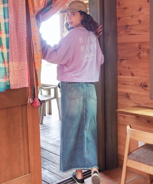 BILLABONG(ビラボン)の「BILLABONG レディース 【BBG BEACHLOVERJEANS】 CRUSH LONG SKIRT DENIM スカート 【2025年春夏モデル】/ビラボンデニムロングスカート(スカート・レディース・ブルー/ライトブルー・SMALL/MEDIUM/LARGE)」の9枚目の写真