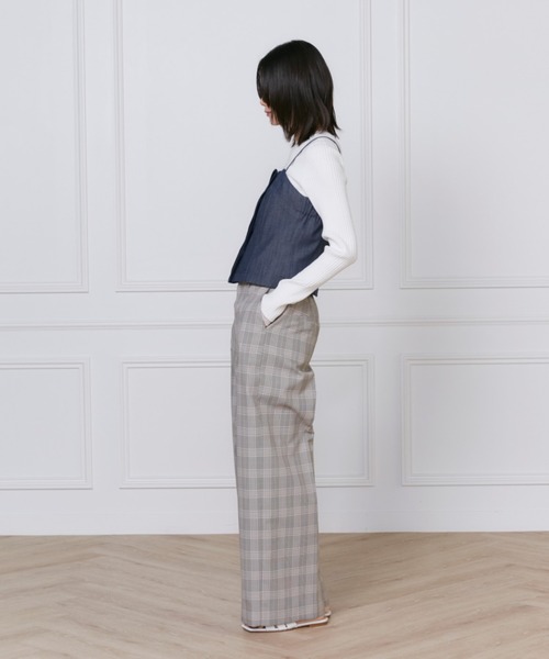 INED（イネド）の「デニム風ビスチェ【セットアップ対応】（シャツ/ブラウス・レディース・インディゴブルー・7号/9号）」の6枚目の写真