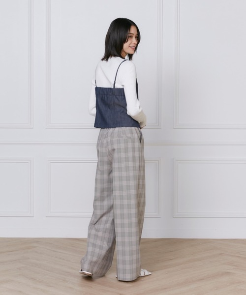 INED（イネド）の「デニム風ビスチェ【セットアップ対応】（シャツ/ブラウス・レディース・インディゴブルー・7号/9号）」の7枚目の写真