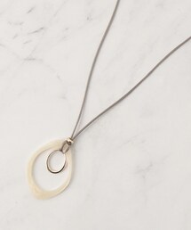 INDIVI | 【フリー調整】マーブル調樹脂ロングネックレス(ネックレス)