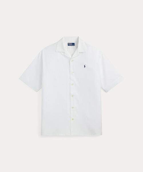 POLO RALPH LAUREN 半袖コットンシャツ Ralph Lauren シルクコットン半袖シャツ M | CUSTOM FEVER