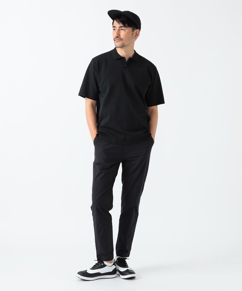 BEAMS GOLF（ビームスゴルフ）の「〈MEN〉B.G.THREE / ALL-TIME ニット ポロシャツ（ポロシャツ・メンズ・ネイビー/ホワイト/ブラック・MEDIUM/LARGE）」の6枚目の写真