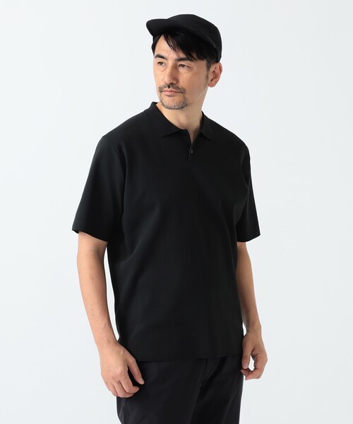 BEAMS GOLF（ビームスゴルフ）の「〈MEN〉B.G.THREE / ALL-TIME ニット ポロシャツ（ポロシャツ・メンズ・ネイビー/ホワイト/ブラック・MEDIUM/LARGE）」の8枚目の写真