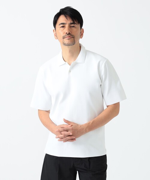 BEAMS GOLF（ビームスゴルフ）の「〈MEN〉B.G.THREE / ALL-TIME ニット ポロシャツ（ポロシャツ・メンズ・ネイビー/ホワイト/ブラック・MEDIUM/LARGE）」の9枚目の写真