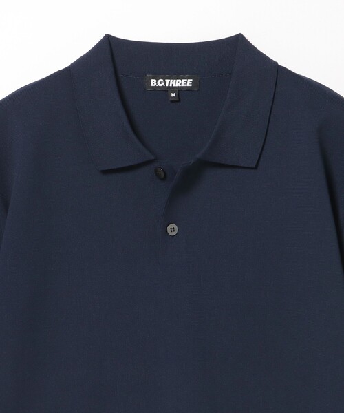 BEAMS GOLF（ビームスゴルフ）の「〈MEN〉B.G.THREE / ALL-TIME ニット ポロシャツ（ポロシャツ・メンズ・ネイビー/ホワイト/ブラック・MEDIUM/LARGE）」の17枚目の写真