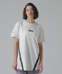 AVIREX | CUFFS OPEN LOGO TAPE EMBROIDERED ONEPIECE/カフスオープンロゴテープ刺繍ワンピース(ワンピース)