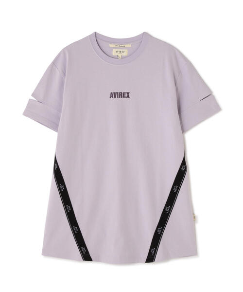 AVIREX(アヴィレックス)の「CUFFS OPEN LOGO TAPE EMBROIDERED ONEPIECE/カフスオープンロゴテープ刺繍ワンピース(ワンピース・レディース・ブラック/パープル/ホワイト系2・F)」の20枚目の写真