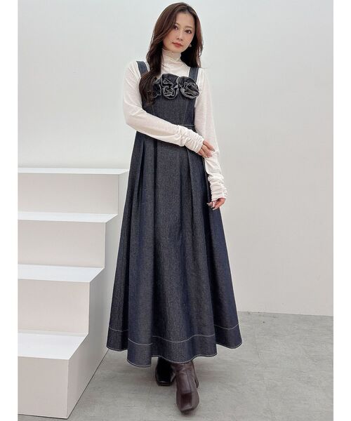 MERCURYDUO(マーキュリーデュオ)の「ハイネックシアートップス(Tシャツ/カットソー・レディース・ライトブルー/チャコールグレー/アイボリー・FREE)」の5枚目の写真