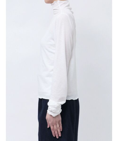 MERCURYDUO(マーキュリーデュオ)の「ハイネックシアートップス(Tシャツ/カットソー・レディース・ライトブルー/チャコールグレー/アイボリー・FREE)」の10枚目の写真