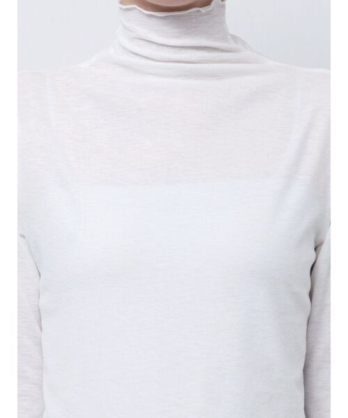 MERCURYDUO(マーキュリーデュオ)の「ハイネックシアートップス(Tシャツ/カットソー・レディース・ライトブルー/チャコールグレー/アイボリー・FREE)」の12枚目の写真