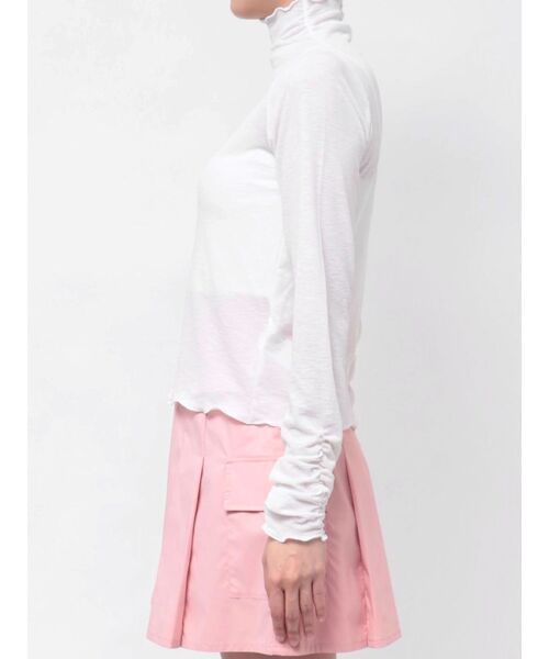 MERCURYDUO(マーキュリーデュオ)の「ハイネックシアートップス(Tシャツ/カットソー・レディース・ライトブルー/チャコールグレー/アイボリー・FREE)」の14枚目の写真