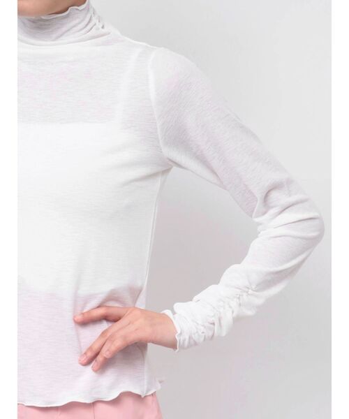 MERCURYDUO(マーキュリーデュオ)の「ハイネックシアートップス(Tシャツ/カットソー・レディース・ライトブルー/チャコールグレー/アイボリー・FREE)」の17枚目の写真