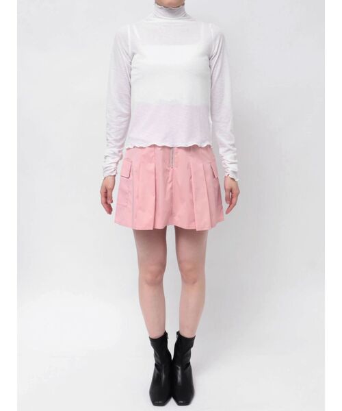 MERCURYDUO(マーキュリーデュオ)の「ハイネックシアートップス(Tシャツ/カットソー・レディース・ライトブルー/チャコールグレー/アイボリー・FREE)」の20枚目の写真