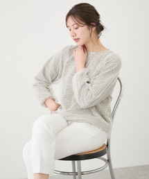 tシャツ ドットチュール重ねプルオーバー レディース ドットチュールプルオーバー | レディース服・レディース
