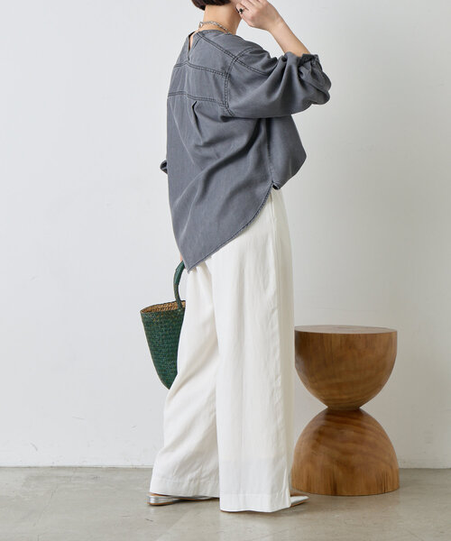 Jena espace merveilleux（ジェナ　エスパスメルヴェイユ）の「リネンキャタピラーパンツ（その他パンツ・レディース・イエロー/ブラック/オフホワイト・FREE）」の7枚目の写真