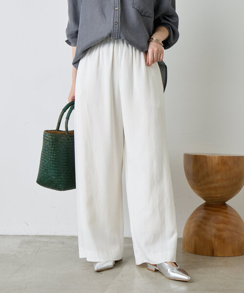 Jena espace merveilleux（ジェナ　エスパスメルヴェイユ）の「リネンキャタピラーパンツ（その他パンツ・レディース・イエロー/ブラック/オフホワイト・FREE）」の8枚目の写真