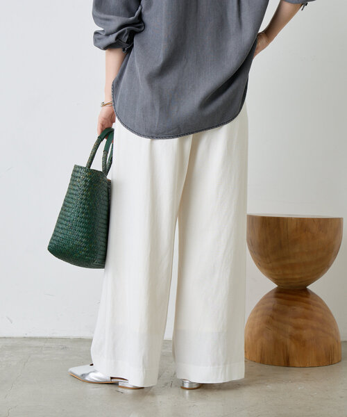 Jena espace merveilleux（ジェナ　エスパスメルヴェイユ）の「リネンキャタピラーパンツ（その他パンツ・レディース・イエロー/ブラック/オフホワイト・FREE）」の9枚目の写真