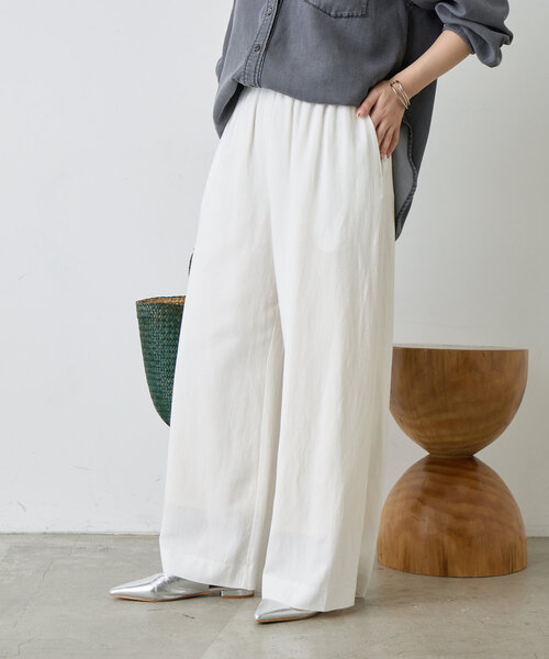 Jena espace merveilleux（ジェナ　エスパスメルヴェイユ）の「リネンキャタピラーパンツ（その他パンツ・レディース・イエロー/ブラック/オフホワイト・FREE）」の10枚目の写真