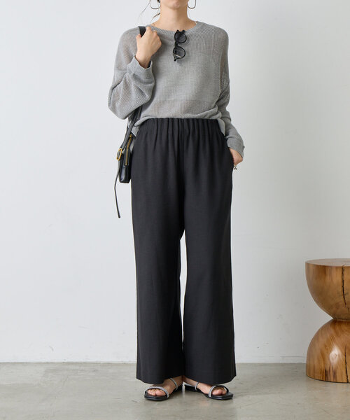 Jena espace merveilleux（ジェナ　エスパスメルヴェイユ）の「リネンキャタピラーパンツ（その他パンツ・レディース・イエロー/ブラック/オフホワイト・FREE）」の19枚目の写真