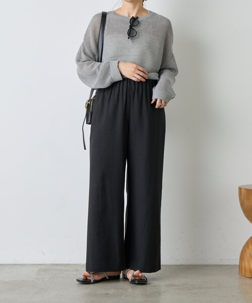 Jena espace merveilleux（ジェナ　エスパスメルヴェイユ）の「リネンキャタピラーパンツ（その他パンツ・レディース・イエロー/ブラック/オフホワイト・FREE）」の20枚目の写真