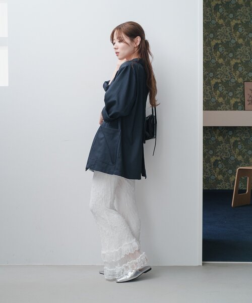 Kastane パンツ 「再販売/新色追加」レースフリルパンツ