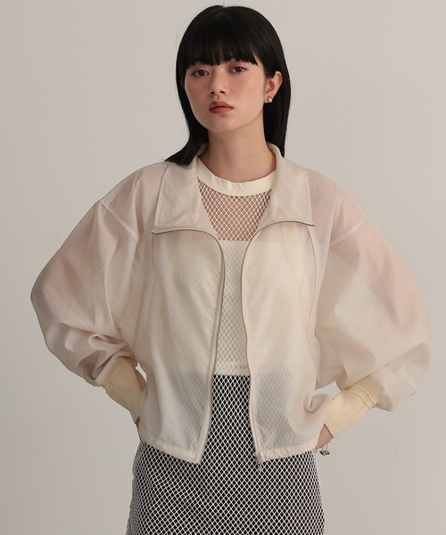 TENTO（テント）の「シアーブルゾン（ブルゾン・レディース・アイボリー/ブラック・FREE）」の3枚目の写真