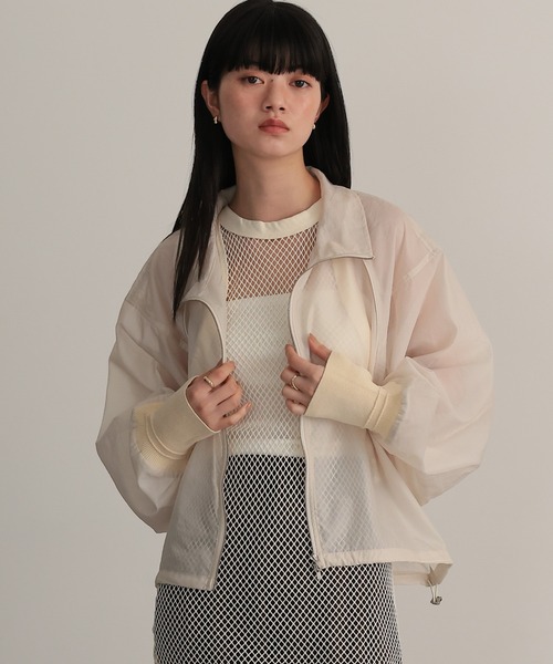 TENTO（テント）の「シアーブルゾン（ブルゾン・レディース・アイボリー/ブラック・FREE）」の4枚目の写真