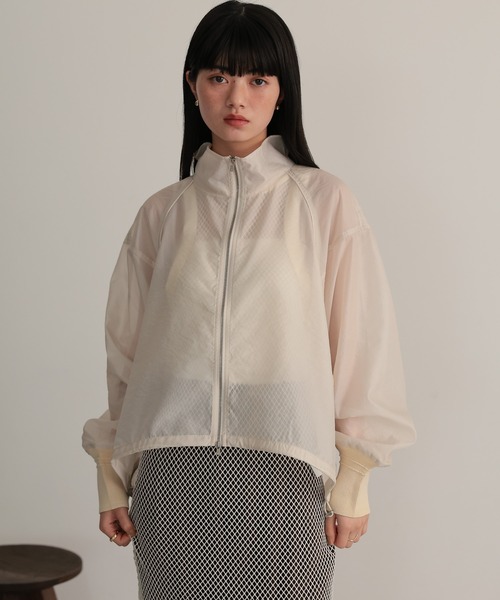 TENTO（テント）の「シアーブルゾン（ブルゾン・レディース・アイボリー/ブラック・FREE）」の7枚目の写真