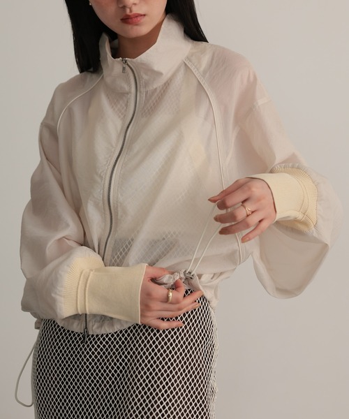 TENTO（テント）の「シアーブルゾン（ブルゾン・レディース・アイボリー/ブラック・FREE）」の9枚目の写真
