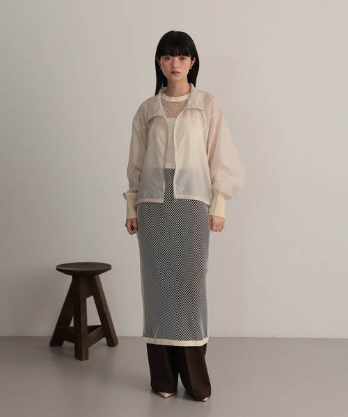 TENTO（テント）の「シアーブルゾン（ブルゾン・レディース・アイボリー/ブラック・FREE）」の20枚目の写真