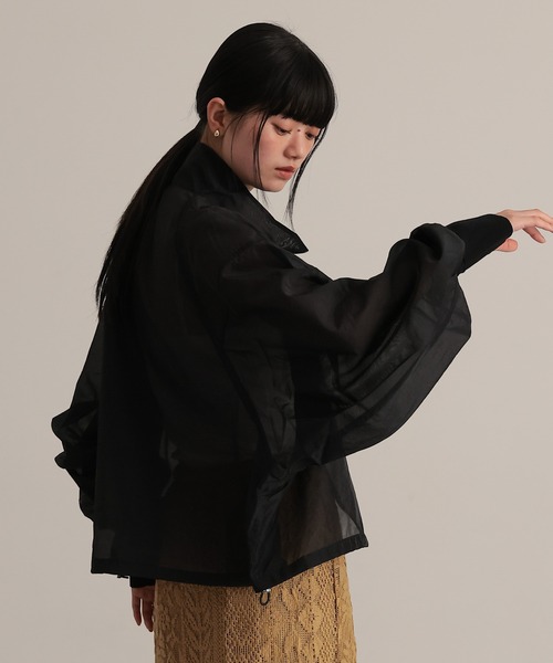 TENTO（テント）の「シアーブルゾン（ブルゾン・レディース・アイボリー/ブラック・FREE）」の16枚目の写真