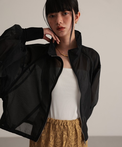 TENTO（テント）の「シアーブルゾン（ブルゾン・レディース・アイボリー/ブラック・FREE）」の12枚目の写真