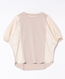 Q | ドルマン袖異素材プルオーバー(Tシャツ/カットソー)