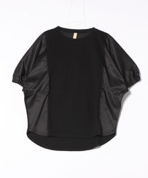 Q | ドルマン袖異素材プルオーバー(Tシャツ/カットソー)