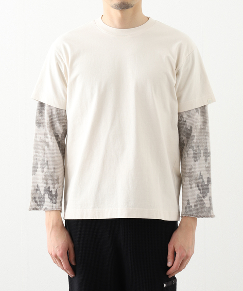 FAF(フェイク アス フラワーズ)の「【FAF / フェイク アス フラワーズ】カモ ダブル スリーブ Tシャツ(Tシャツ/カットソー・メンズ・ブラック/ホワイト系その他・1)」の6枚目の写真