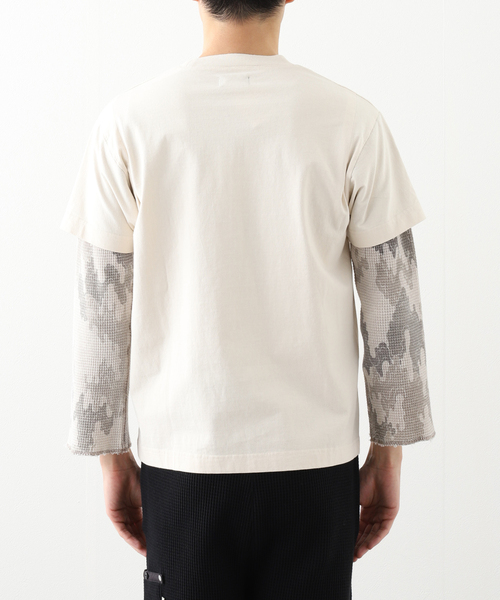 FAF(フェイク アス フラワーズ)の「【FAF / フェイク アス フラワーズ】カモ ダブル スリーブ Tシャツ(Tシャツ/カットソー・メンズ・ブラック/ホワイト系その他・1)」の8枚目の写真