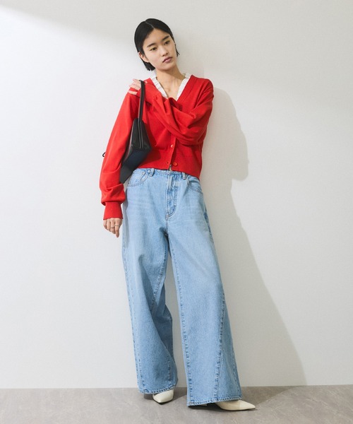 新品未使用　希少　ADAM ET ROPE 【WEB限定】フリル　カーディガン ADAM ET ROPE'｜【WEB限定】フリルカラーカーディガン | Rakuten