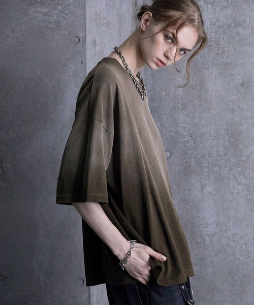 SERACE Vintage design loose gradation t‑shirt (винтажная футболка градиент)