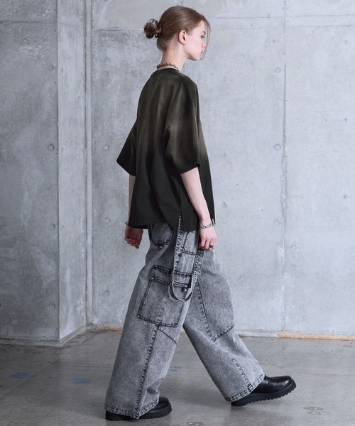 SERACE（セラス）の「【SERACE】Vintage design loose gradation t-shirt / ヴィンテージデザインルーズグラデーションTシャツ（Tシャツ/カットソー・メンズ・ブラック/グレー/ネイビー/チャコールグレー/ブラウン・S/M/L）」の20枚目の写真