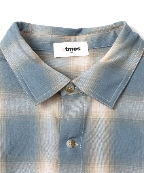 ブラウス シャツ atmos pink Ombre Check Shirt / アトモス ピンク オンブレ チェック シャツ レディース セール】atmos pink Ombre Check Shirt / アトモス ピンク